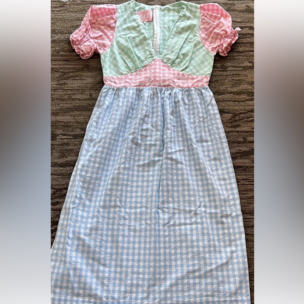 MØLBY Pastel Gingham Tilda Dress